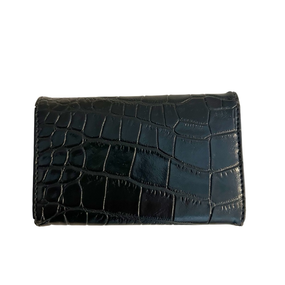 Vivienne Westwood Black Croc-Embossed Wallet Key Case with Gold Logo Authentic - Picture 4 of 14
